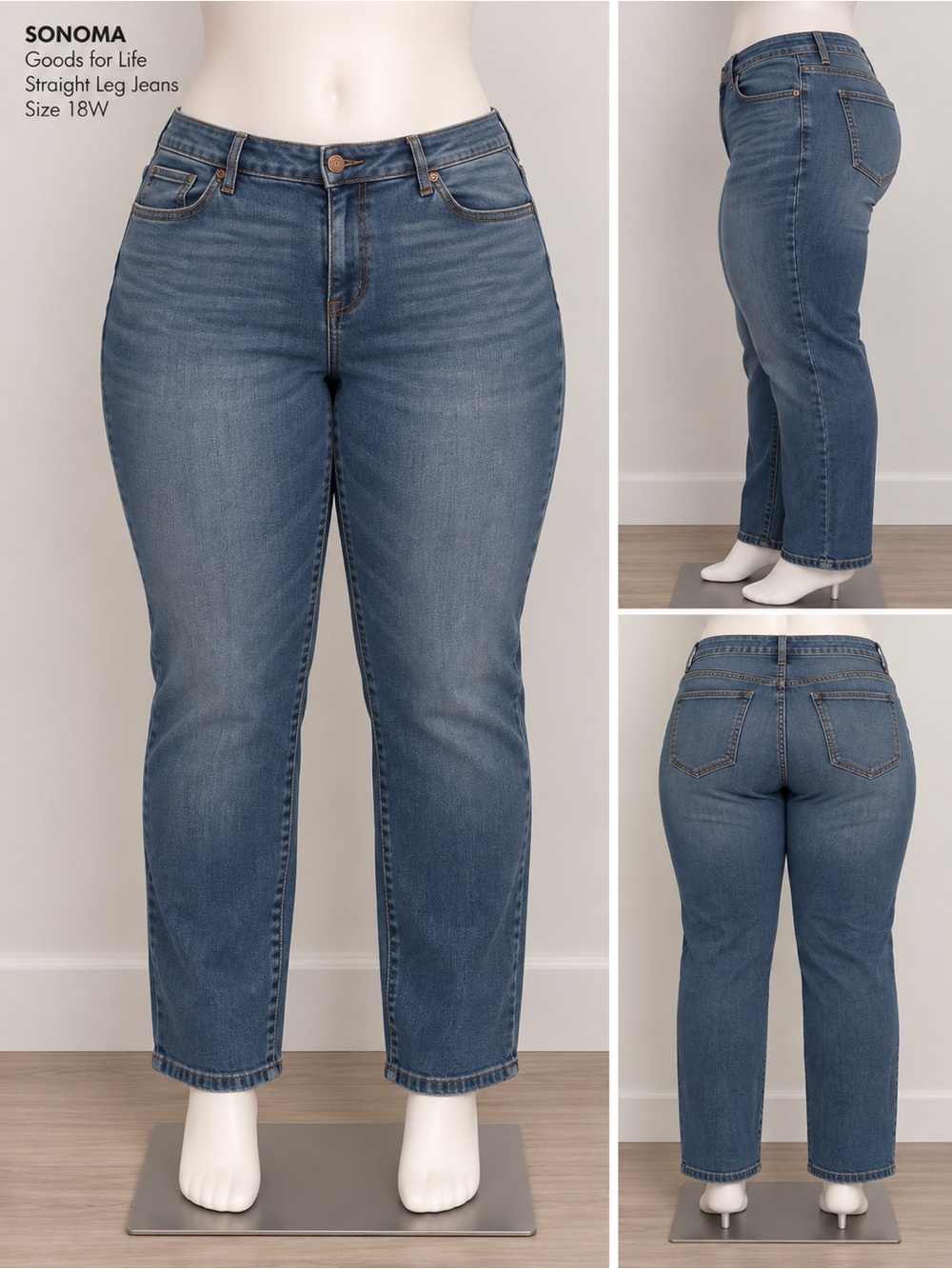 SONOMA Goods for Life Women's Straight Leg Jeans — Blue